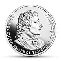 10 zł Ag 200. rocznica śmierci Tadeusza Kościuszki