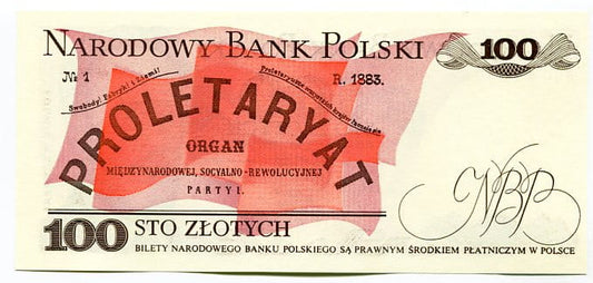 Banknot Polska 100 zł z 1976 r. AN