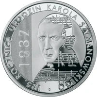 10 zł Ag 125. rocznica urodzin Karola Szymanowskiego 2007 r.