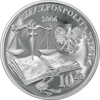 10 zł Ag 500-lecie wydania Statutu Łaskiego 2006 r.