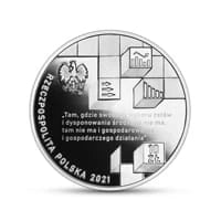 10 zł Ag Wielcy polscy ekonomiści – Edward Taylor 2021 r.