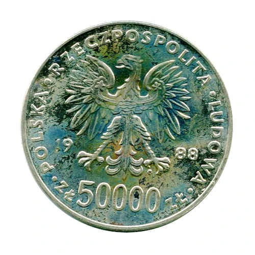 Polska 50 000 zł Józef Piłsudski 1988 r.