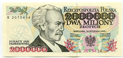 Banknot Polska 2000000 zł z 1993 r. B