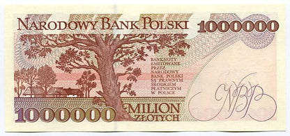 Banknot Polska 1000000 zł z 1991 r. E