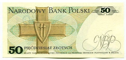 Banknot Polska 50 zł z 1975 r. BT