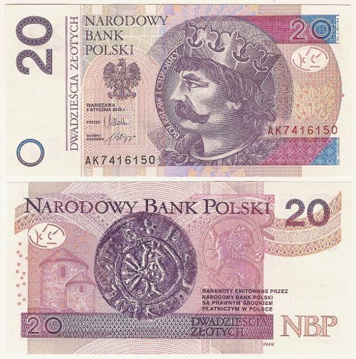 Banknot Polska 20 zł z 2012 r. AN