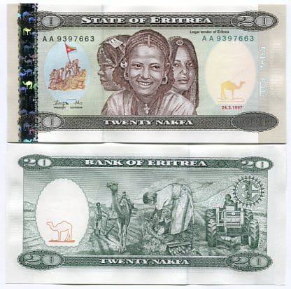 Erytrea 20 Nakfa 1997 r. UNC
