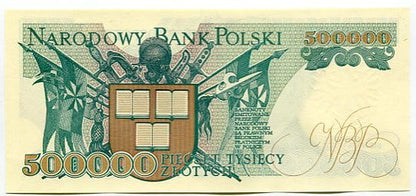 Banknot Polska 500000 zł z 1993 r. L
