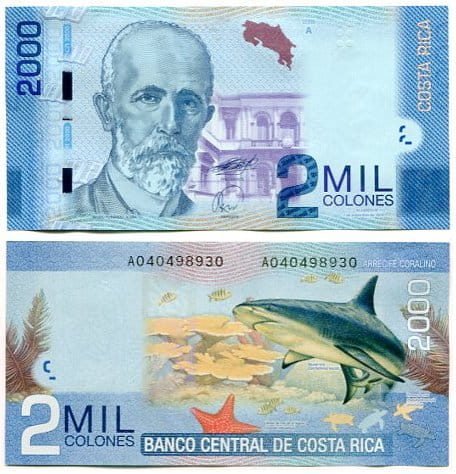 Kostaryka 2000 Colones 2009 r. UNC