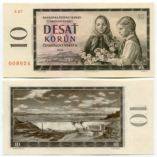 Czechosłowacja 10 Koron 1960 r. UNC