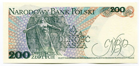Banknot Polska 200 zł z 1986 r. CZ