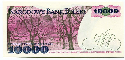 Banknot Polska 10000 zł z 1988 r. W