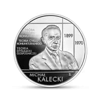 10 zł Ag  Wielcy polscy ekonomiści – Michał Kalecki 2022 r.