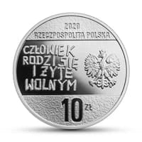 10 zł Ag 40. rocznica powstania NSZZ „Solidarność” 2020 r.