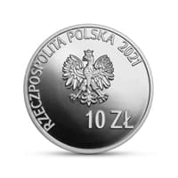 10 zł Ag 40. rocznica strajku w Wyższej Oficerskiej Szkole Pożarniczej 2021 r.
