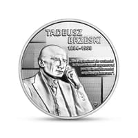 10 zł Ag Wielcy polscy ekonomiści – Tadeusz Brzeski 2021 r.