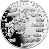 20 zł Ag 65. rocznica powstania w getcie warszawskim 2008 r.